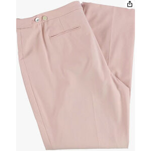 NWT $85 Calvin Klein Women's 14 Classic Fit Stretch Pink Flat Pants Work Modern